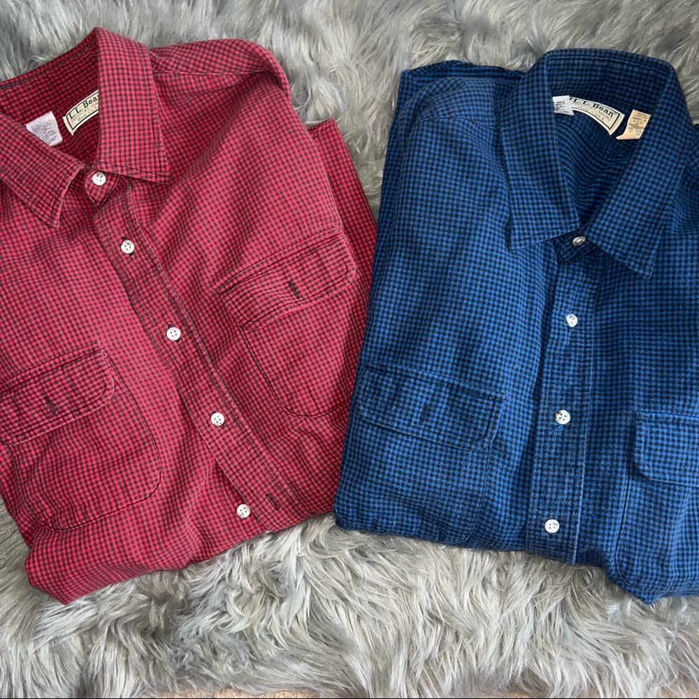 bundle of mens button up llbean shirts